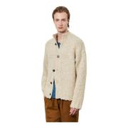 Gebreide Vest met Hoornknopen Massimo Alba , Beige , Heren