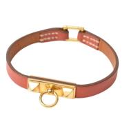 Pre-owned Leather bracelets Hermès Vintage , Brown , Dames