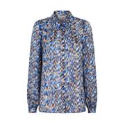 Mystery Estate Basic Blouse Print Esqualo , Blue , Heren