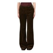 Corduroy Palazzo Broek Massimo Alba , Brown , Dames