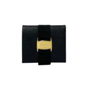 Pre-owned Leather wallets Salvatore Ferragamo Pre-owned , Black , Dame...