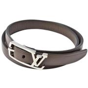 Pre-owned Leather bracelets Louis Vuitton Vintage , Brown , Dames