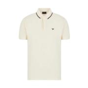 Gemerceriseerde Piqué Polo met Beige Arend Emporio Armani , Beige , He...