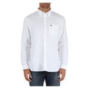 Button Down Katoenen Overhemd Regular Fit Lacoste , White , Heren