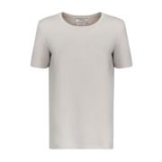 Geborduurd Logo Crewneck T-Shirt Max Mara , Beige , Heren