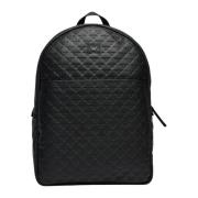 Zwarte Leren Schoudertas Emporio Armani , Black , Heren