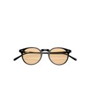 Zwarte ovale zonnebril met lichtbruine lenzen Oliver Peoples , Black ,...