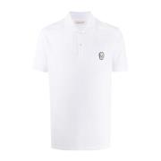 Skull Patch Polo T-Shirt Alexander McQueen , White , Heren