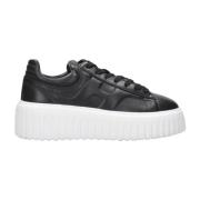 Zwarte Nappa Iconische Sneakers Hogan , Black , Dames