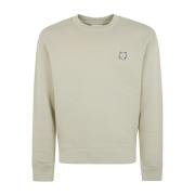 Vos Hoofd Patch Comfort Sweater Maison Kitsuné , Beige , Heren