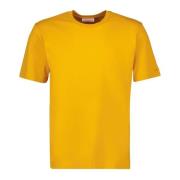 Oranje Katoenen T-shirt Standaard Model Orlebar Brown , Orange , Heren