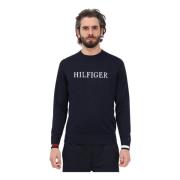 Blauwe Sweaters Tommy Hilfiger , Blue , Heren