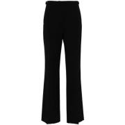 Zwarte rechte pijp wollen broek The Row , Black , Dames