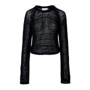 Cropped Livia Sweater Wakakuu Icons , Black , Dames