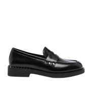 Studded Leren Loafers ASH , Black , Dames