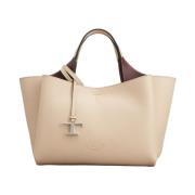 Witte Leren Tas met Iconische Details Tod's , White , Dames