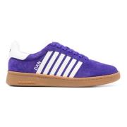 Vintage Leren Sneakers Comfort Zool Dsquared2 , Purple , Dames