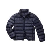 Blauwe Winterjas Met Capuchon Rits Blauer , Blue , Heren