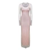 Rhinestone Fitted Dress Max Mara , Pink , Dames