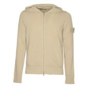 Beige Hoody Full Zip Sweaters Stone Island , Beige , Heren