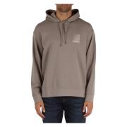 Hooded Katoen Piqué Sweater Armani Exchange , Gray , Heren