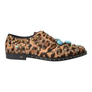 Luipaard Kristal Jurk Schoenen Dolce & Gabbana , Multicolor , Heren