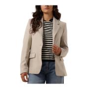 Elegante Zand Blazer Drykorn , Beige , Dames