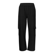 Cargo Broek Zwart Diep Utility Stijl Kaffe , Black , Dames