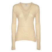 V-hals Sweaters Dondup , Beige , Dames