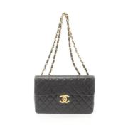 Pre-owned Leather chanel-bags Chanel Vintage , Black , Dames