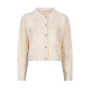 Cardigan met 3D bloemen Esqualo , Beige , Heren