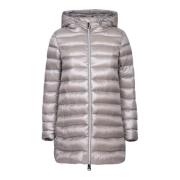 Parel Grijs A-Shape Donsjas met capuchon Herno , Gray , Dames