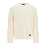 Compacte Wol Pullover Trui A.p.c. , Beige , Heren