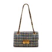 Puffy Nylon Crossbody Tas met Ketting Maliparmi , Multicolor , Dames