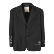 Oversized Blazer met Borduursel en Zakken An Other Date , Black , Here...