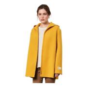 Wollen Caban met Capuchon en Rits Massimo Alba , Yellow , Dames