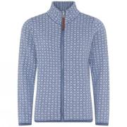 Blauwe Jacquard Rits Cardigan Jas Skovhuus , Blue , Dames