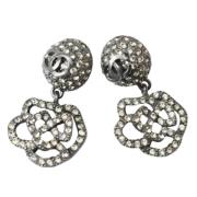 Pre-owned Metal earrings Chanel Vintage , Gray , Dames