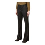 Klassieke pasvorm wol twill broek Massimo Alba , Green , Dames