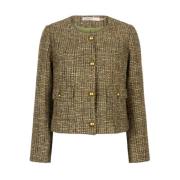 Tweed Blazer Multi Color Esqualo , Green , Heren