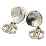 Pre-owned Metal earrings Chanel Vintage , Gray , Dames