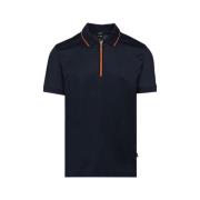 Zip Polo Orange - Marino Hugo Boss , Black , Heren