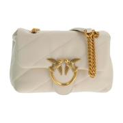 Gewatteerde Leren Love Birds Tas Pinko , White , Dames