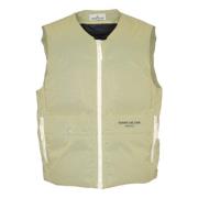 Witte Puffer Vest Mouwloze Jassen Stone Island , Green , Heren