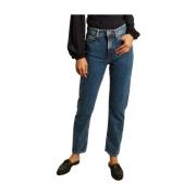 Breezy Britt gewone taps toelopende jeans Nudie Jeans , Blue , Dames