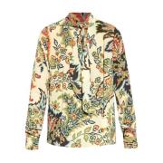 Botanische Print Sjaalkraag Overhemd Etro , Multicolor , Dames