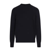 Blauwe Cashmere Crew Neck Sweater Ermenegildo Zegna , Blue , Heren