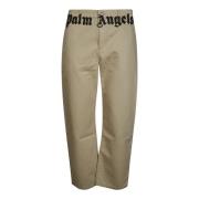 Klassieke Logo Broek Palm Angels , Beige , Heren