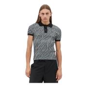 Zebra Gebreide Poloshirt Jacquemus , Black , Heren