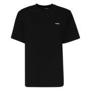 Zwarte Katoenen T-shirt met Logo Rotate Birger Christensen , Black , D...